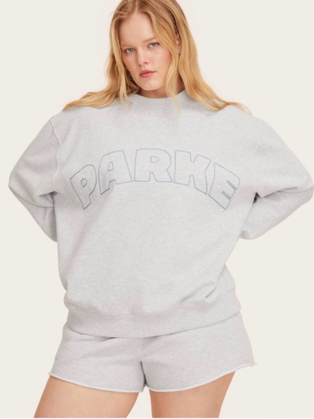 Women's Mockneck Pullover Sweatshirt -
Parke x Target Heather Gray L/XL